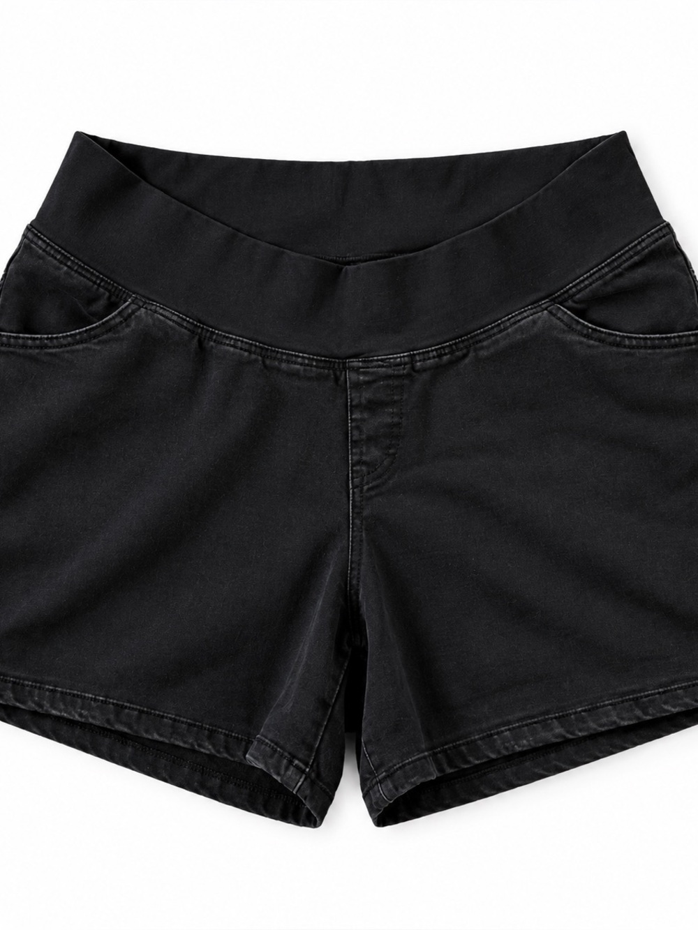 Liz Lange Maternity Black Pull On Shorts Size 16 XL Stretch Waist Casual Summer